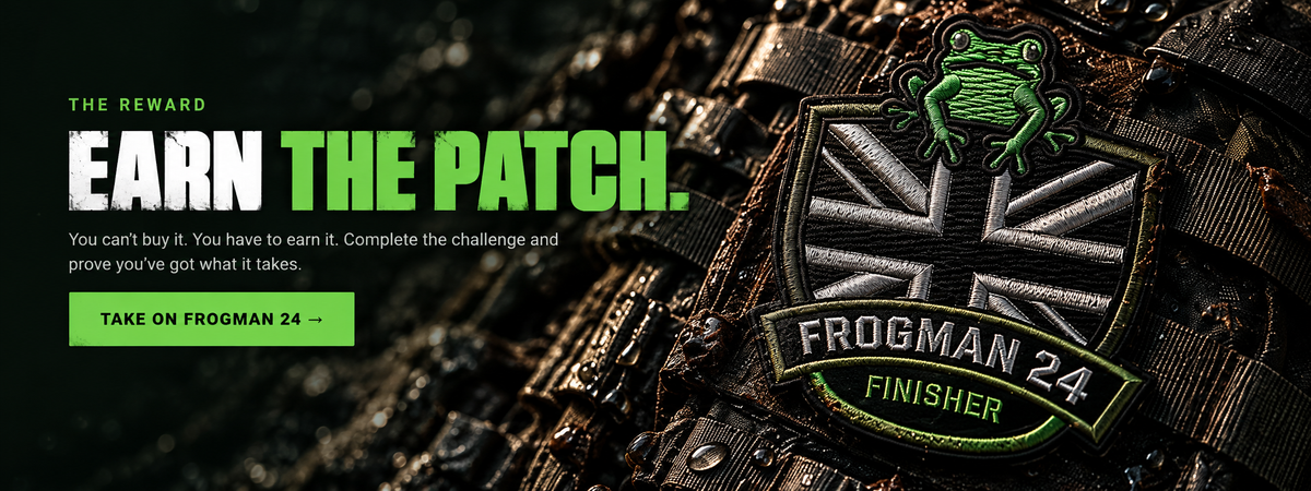 Earn the patch. Complete FROGMAN 24 and earn the finisher patch.
