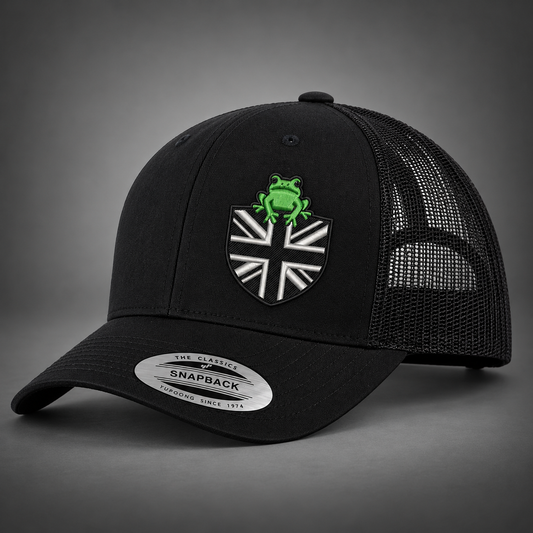 Black Frog Commando Trucker Cap with signature logo